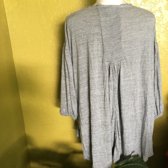 We The Free Grey Blouse Tassel Size Medium - Picture 6 of 7